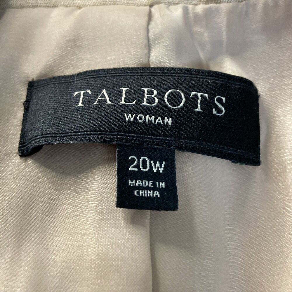TALBOTS Woman Lined Metallic Gold Blazer (Women’s 20W) NEW Dress Jacket - Picture 3 of 6